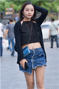修长美腿时尚仔裙靓女3A3047[198M]