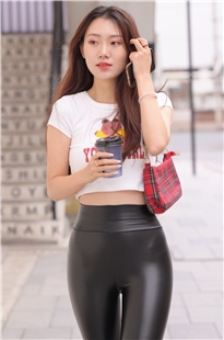 【魂魂街拍作品】皮裤-手心的蔷薇MJ1453