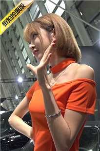 2016CAS现场橘色连衣裙车模小姐姐[372M/MP4]