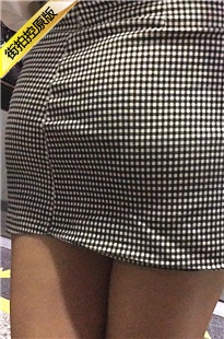 近距离拍摄格子包臀短裙极品饱满大PP美眉[209M/MOV]