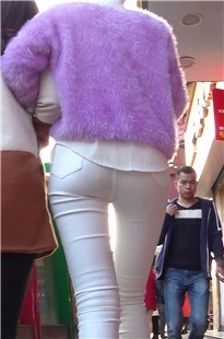 妩媚的白色紧身裤MM [278M/MTS]