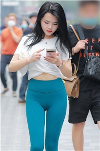 蓝色瑜伽裤美女MJ1325[1.28G]