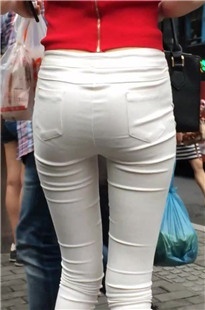 【带子狼原创作品】红衣香肩紧身白裤[1.54G/MP4]