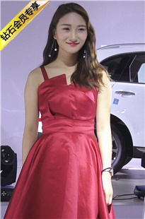 4K-车展上红裙美女走秀表演[1.16G/MP4]