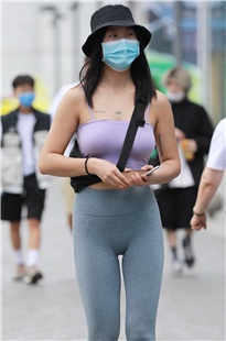 戴帽子的紧身瑜伽裤美女MJ1672[3.51G]