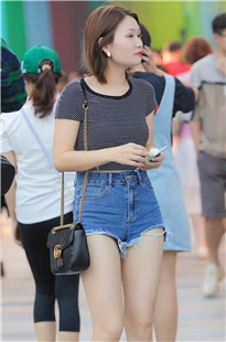 高腰热裤，更显美腿3A1187[261M]