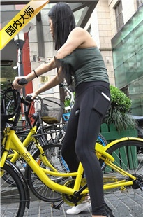 4K超清视频！高挑黑色紧身瑜伽裤T内痕美女[MP4/3GB]