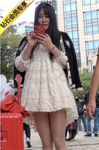 4K-白色连衣裙长腿SW街拍高跟美女DJ273[1.69G]