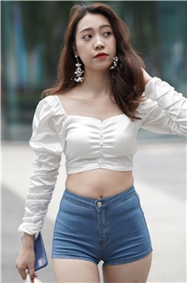 【一筒街拍作品】热裤女孩MJ1137