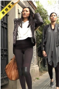 【幽明作品】超级性感黑色打底裤美女[MP4/1.3GB]