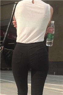 细腰丰臀黑紧铅笔裤MM[195M/MP4]