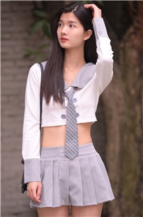 【魂魂摄影作品】灰色短裙女孩MJ1472