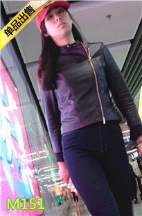 4K-蓝色紧绷牛仔裤高挑长腿美眉M151[707M]